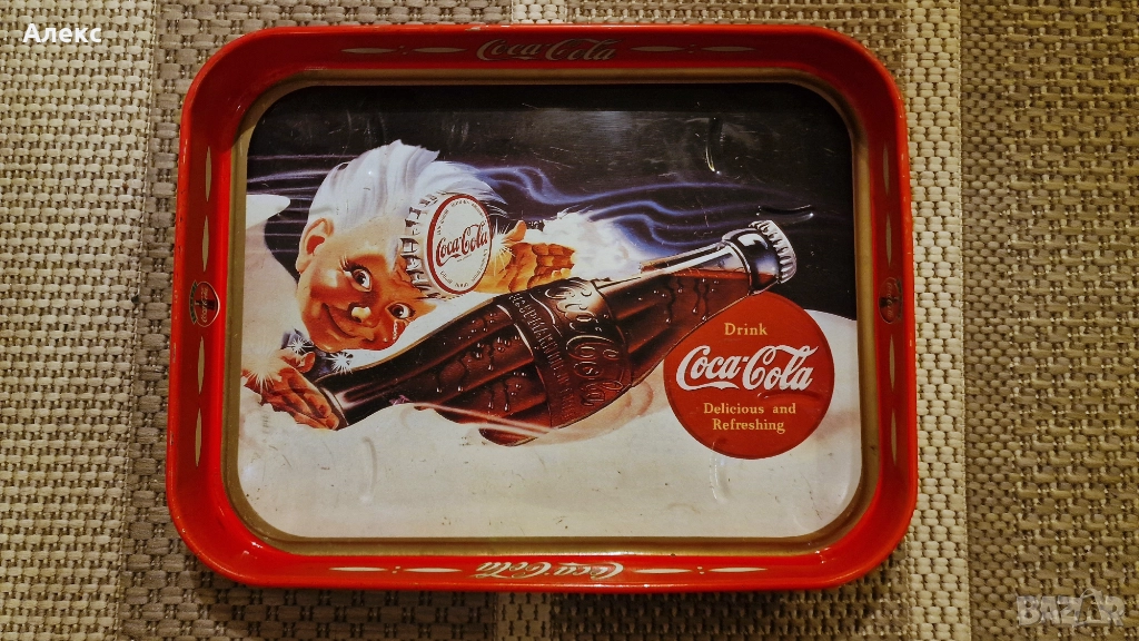 Стара колекционерска табла Кока–Кола, Италия, маркирана., снимка 1