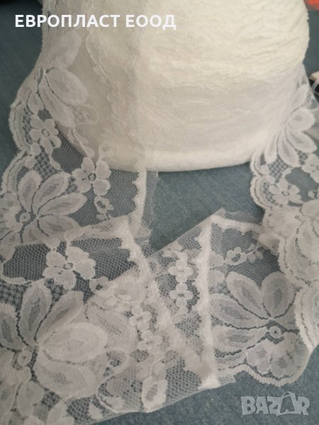 Дантела Бяла 8 см, снимка 1