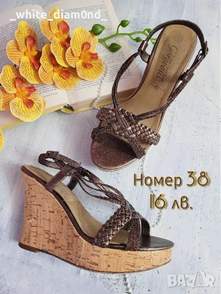 Дамски сандали на платформа номер 38 , снимка 1