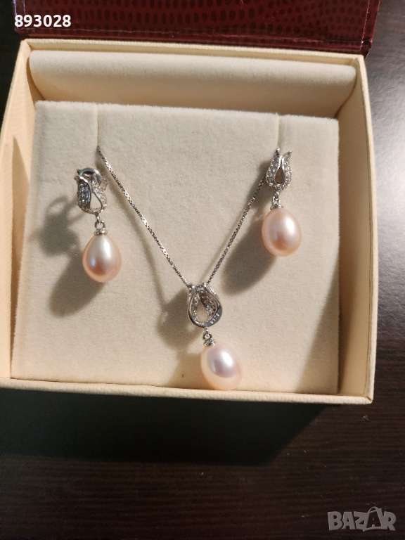 Сребърен комплект YUNO Pearls, снимка 1