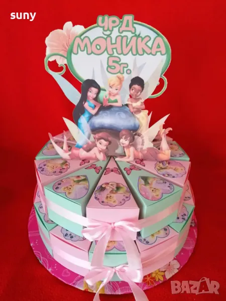 Картонена торта Фея Тинкърбел Камбанка, снимка 1