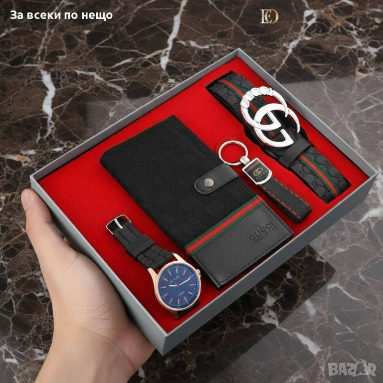 Gucci Мъжки Подаръчен Комплект Гучи - Налични Различни Цветове Код SK155, снимка 1