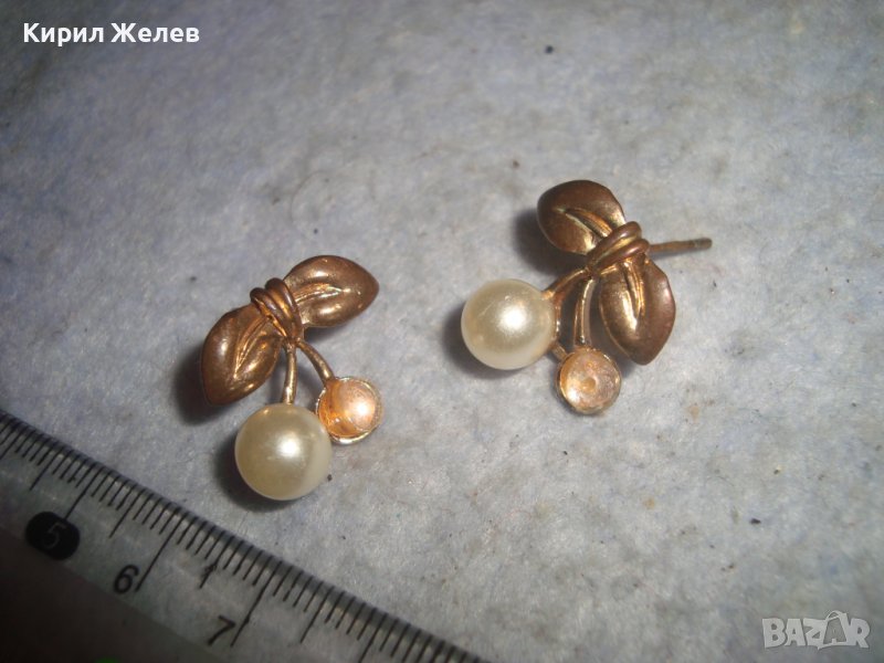 СТАРИ МЕДНИ ПЕРЛЕНИ АР ДЕКО СТИЛ ОБЕЦИ 29066, снимка 1