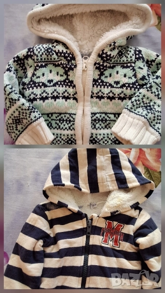 Топли якета,суичери,1-6 месеца, снимка 1