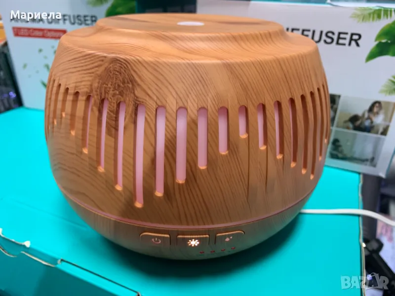 Ароматерапевтичен овлажнител с дифузор за етерично масло, 500 ml ултразвуков, снимка 1