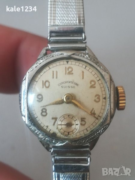 Дамски часовник Chronometre Suisse. DRGM - Germany. Vintage watch. Гривна. Механичен механизъм. , снимка 1
