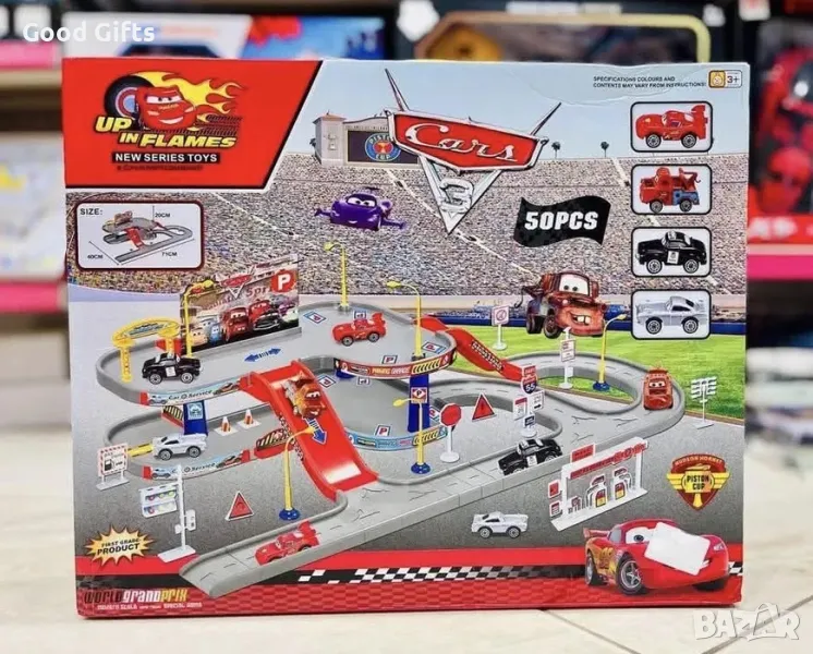 Голяма писта на МакКуин, McQueen писта с колички, The Cars, снимка 1