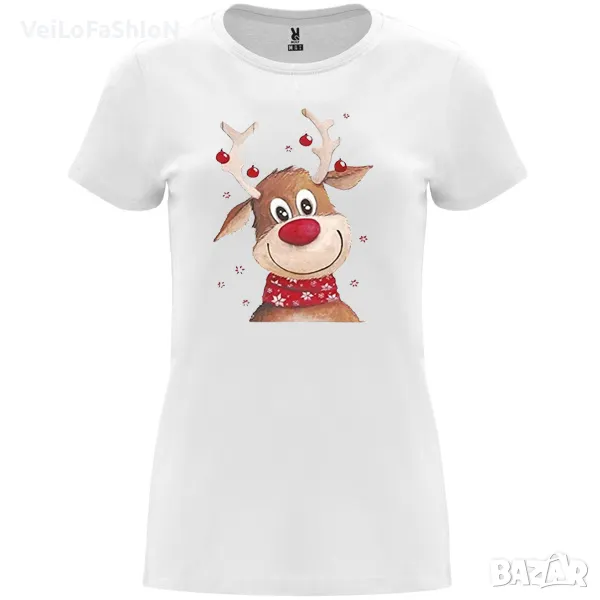 Нова дамска коледна тениска с Еленче , снимка 1