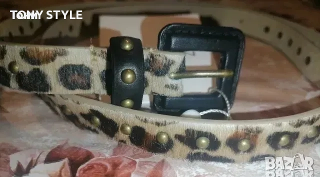 Тигров Дамски Колан Изцяло от Естествен Косъм Нов 100см., снимка 1