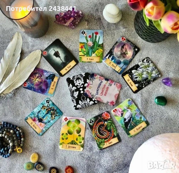 Гадателски карти ЛЕнорман + книга на български език (таро Lenormand), снимка 1