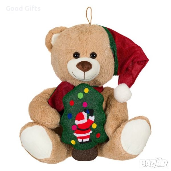 Коледна играчка плюшено Мече, 40см, снимка 1