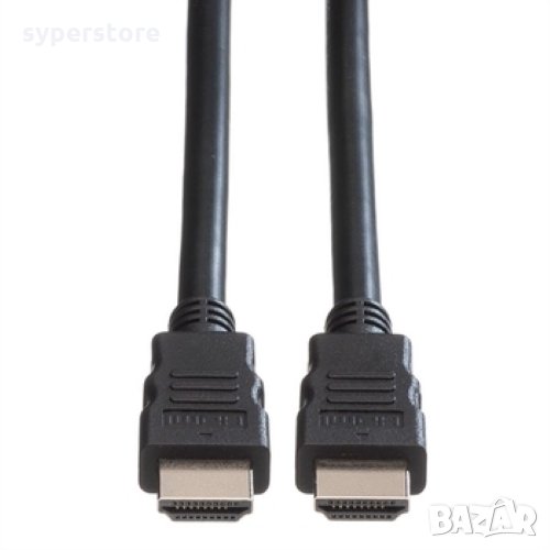 Кабел HDMI M - HDMI M Roline 11.04.5575 Черен, 5м HDMI M to HDMI M High Speed, снимка 1