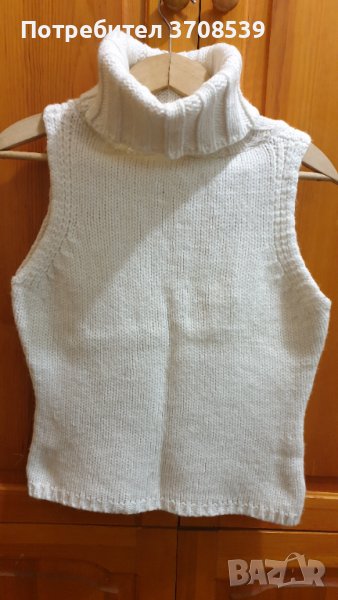 Памучно, топло поло без ръкави, снимка 1