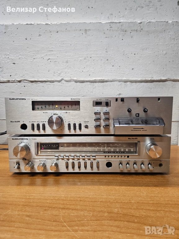 Vintage аудио система GRUNDIG – касетен дек CF 5000 + ресивър R 1000, снимка 1