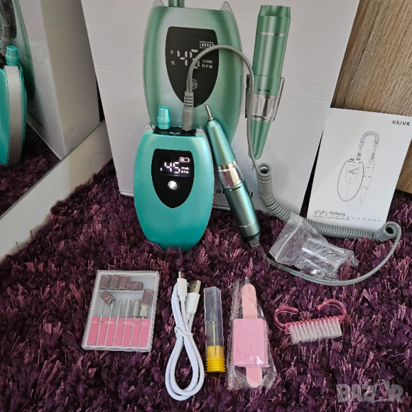 Мощна пила за сваляне на геллак, на батерия, зелена, снимка 1