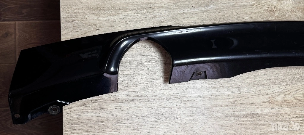 Добавка задна броня дифузиор BMW F30 340, 335 черен лак ОЕМ, снимка 1