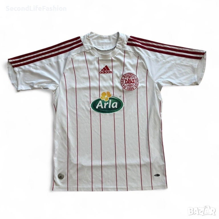 Adidas тениска Дания 2009-10 Футболна фланелка размер за момчета L, снимка 1