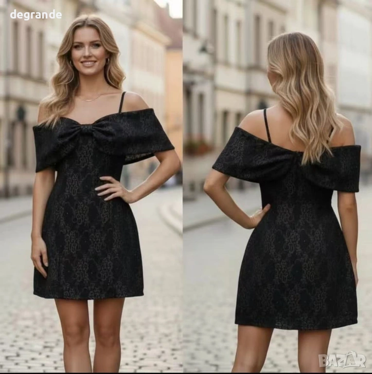 Кокетна Дамска рокля с Панделка , снимка 1