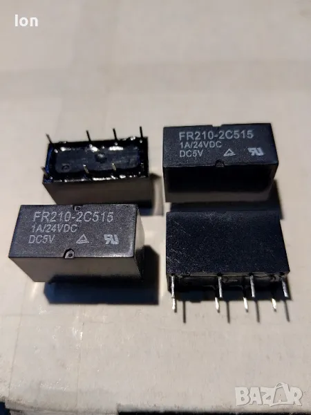 FR210-2C515 реле с бобина за 5V(160ohm) и два превключващи контакта х 1А/24Vdc, снимка 1