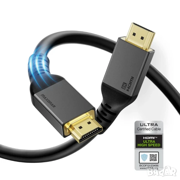 8K HDMI кабел 7м сертифициран 48 Gbps 8K@60Hz 4K@120Hz HDR10+ Dolby Atmos, снимка 1