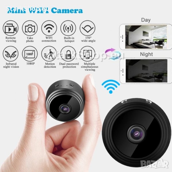  Безжична Mini FullHD WiFi камера с магнит, снимка 1