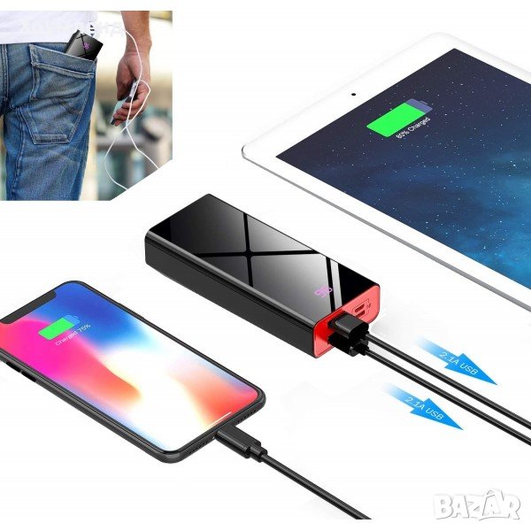 Преносима батерия 10000mAh с дисплей за бързо и лесно презареждане, снимка 1