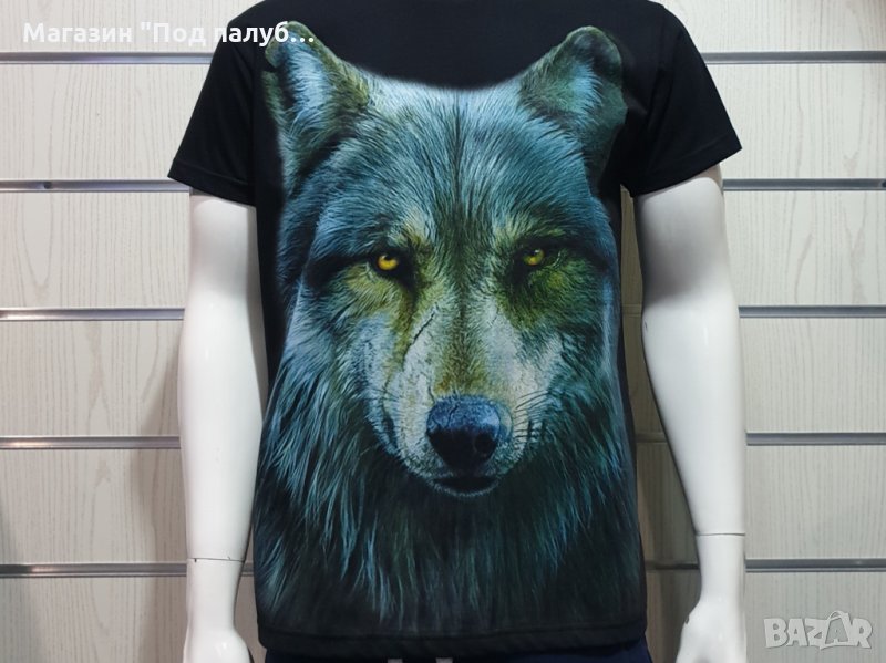 Нова мъжка тениска с дигитален печат Вълк, Серия Вълци, снимка 1