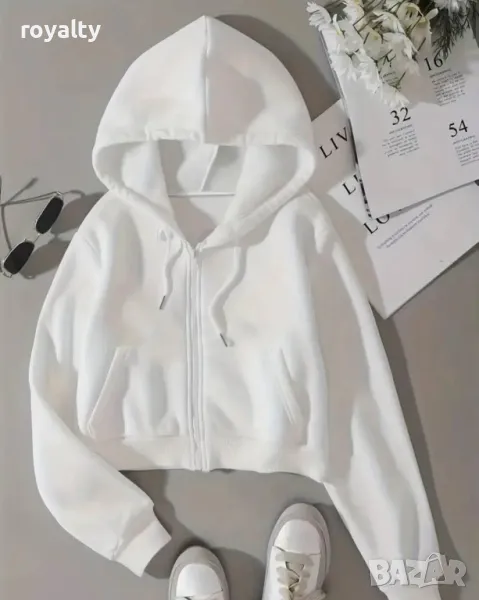 Ватиран памучен суичър , снимка 1