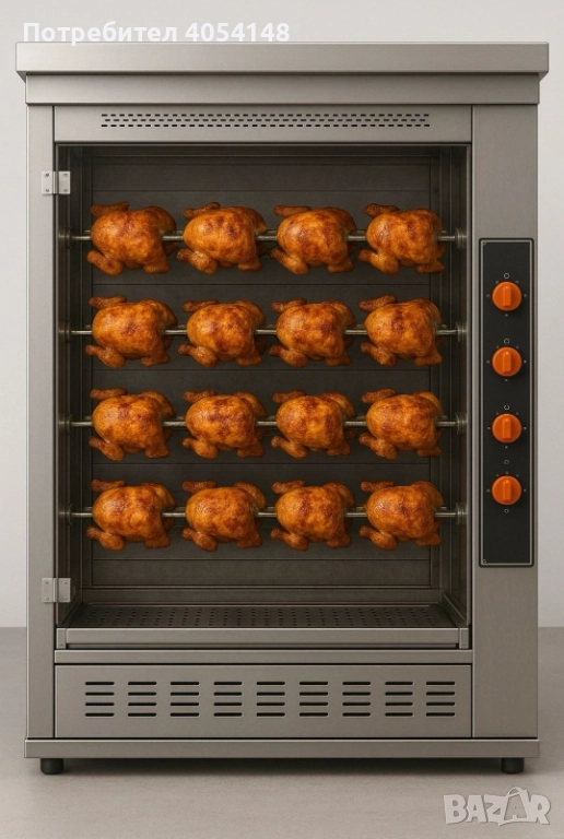 Професионална машина за пиле на грил - Газ Отлично състояние, снимка 1