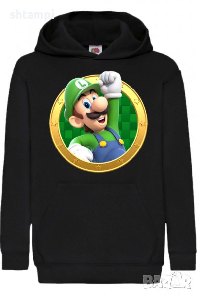 Детски Суитчър/Суитшърт Luigi 13,Super Mario,Игра,Подарък,Изненада,Забавление,Рожден Ден, снимка 1
