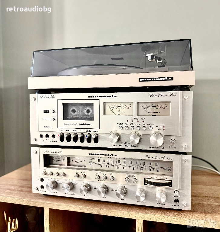 🔉ТОП Колекционерски ретро сет MARANTZ - ресивър Marantz 2265B + триглав дек Marantz 5030 + грамофон, снимка 1
