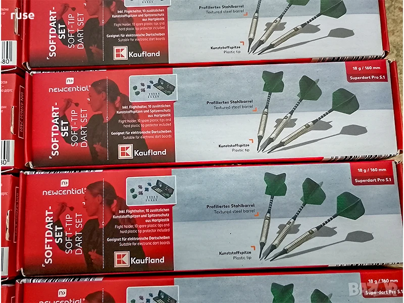 НОВИ! Стрели за електронен дартс 3 броя с кутия, снимка 1