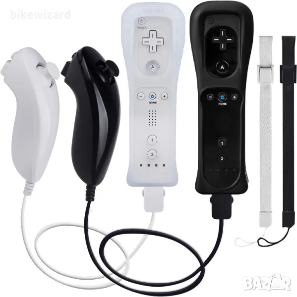 TechKen Комплект контролери за Wii с Motion Plus и Wii Nunchuck, Wii Remote, Nunchuk контролер НОВИ, снимка 1