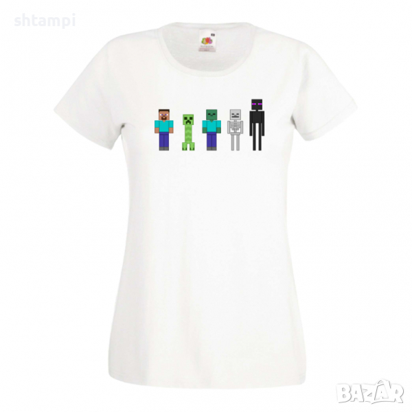 Дамска тениска Minecraft 7 майнкрафт Minecraft,Игра,Забавление,подарък,Изненада,Рожден Ден., снимка 1