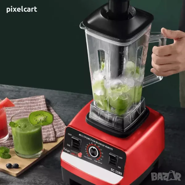 Мощен Блендер с 15 скорости и 6 ножа от неръждаема стомана, модел 1589, снимка 1