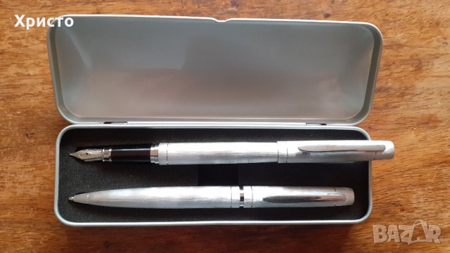писалка и химикалка метален комплект, снимка 1 - Ученически пособия, канцеларски материали - 35563038