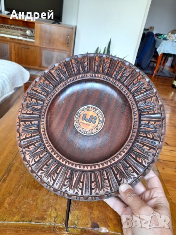 Стара чиния за стена ДСО Млечна Промишленост, снимка 3 - Антикварни и старинни предмети - 42222802