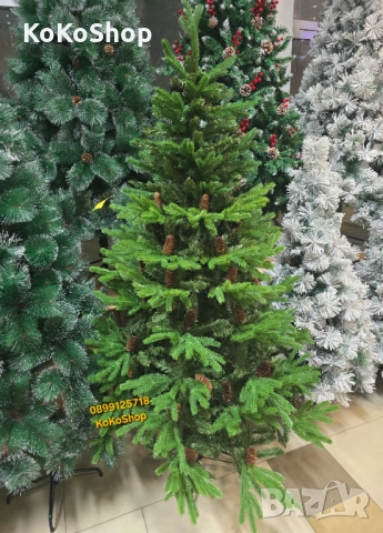 Елха с 2D и 3D клони-пет размера/реалистична луксозна елха/коледна елха, снимка 2 - Декорация за дома - 52221234