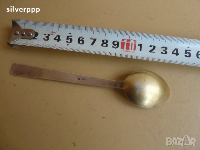  Руска сребърна лъжичка , снимка 2 - Антикварни и старинни предмети - 32076804