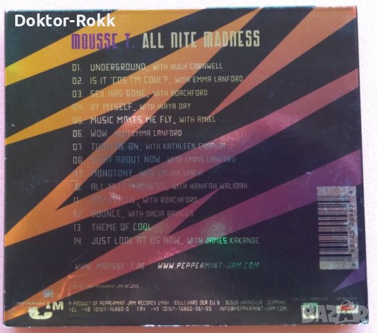 Mousse T. – All Nite Madness (2004, Digipack, CD), снимка 2 - CD дискове - 38364192