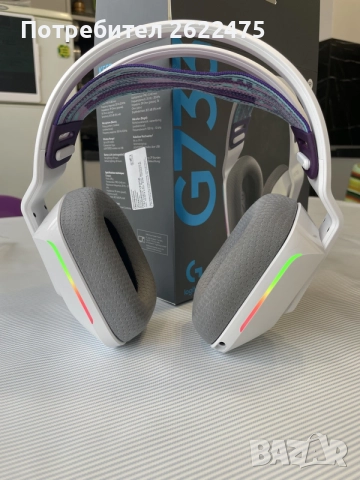 Гейминг слушалки Logitech - G733, безжични, бели, снимка 2 - Слушалки и портативни колонки - 56537188