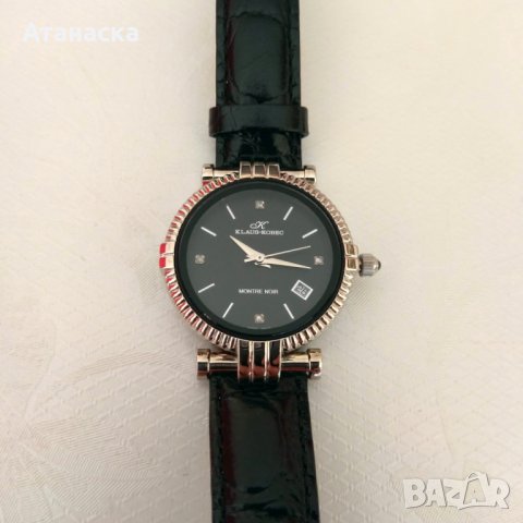 Klaus-Kobec Montre Noir - чисто нов английски дизайнерски часовник, снимка 1 - Дамски - 28307447