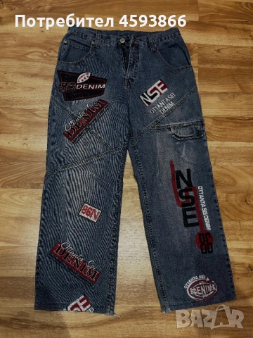 Vintage baggy jeans с надписи
