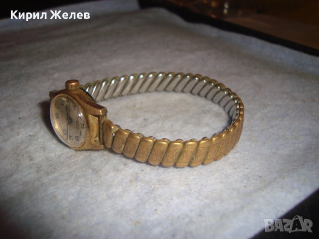 TRUMP WATCH 17 JEWELS СТАР ВИНТИДЖ ПОЗЛАТЕН ЛУКС МОДЕЛ с ПОЗЛАТЕНА ВЕРИЖКА ДАМСКИ МЕХ ЧАСОВНИК 25230, снимка 5 - Антикварни и старинни предмети - 36686241