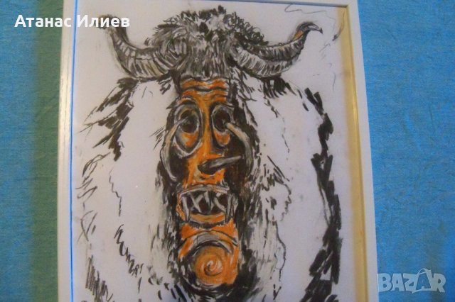 "Кукер" 2 картина от художничката Десислава Илиева, снимка 4 - Картини - 32086812