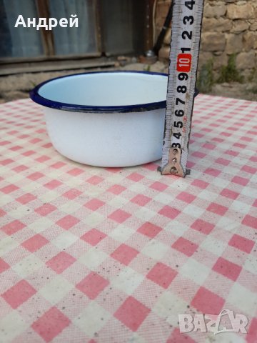 Стара емайлирана паница,купа #10, снимка 6 - Антикварни и старинни предмети - 33961319