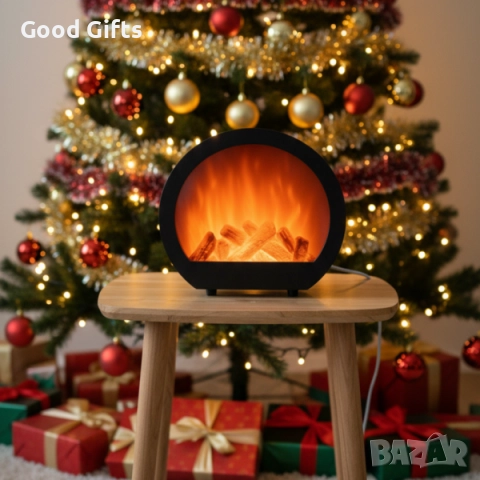 LED декоративна мини камина с имитация на пламък – компактна и безопасна атмосфера на уют