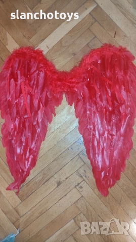 Ангелски крила ,бели, естествени пера.размер 45\35см.Черни,бели  и червени , снимка 5 - Други - 41539989