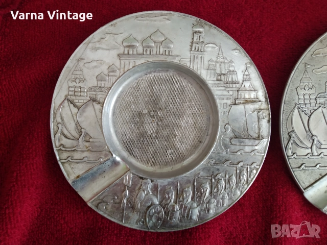  Два вида пепелник "Приказки на Пушкин". 60-70-те години. СССР. цена за двама., снимка 2 - Антикварни и старинни предмети - 51519386