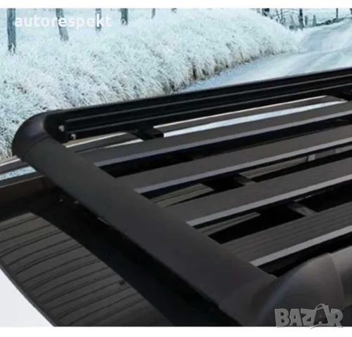 Багажник за покрива на автомобила 140 х 100 х 9 см + напречни греди, снимка 6 - Аксесоари и консумативи - 48468418